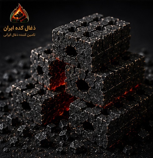 نمای نزدیک ذغال چینی
