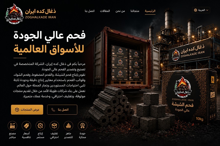 مصنع فحم فحم شيشة فحم مضغوط تصدير الفحم فحم للشواء مصنع فحم في إيران فحم للتصدير